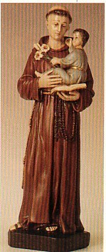 Statue de Saint Antoine de Padoue, cliquer pour plus de détails